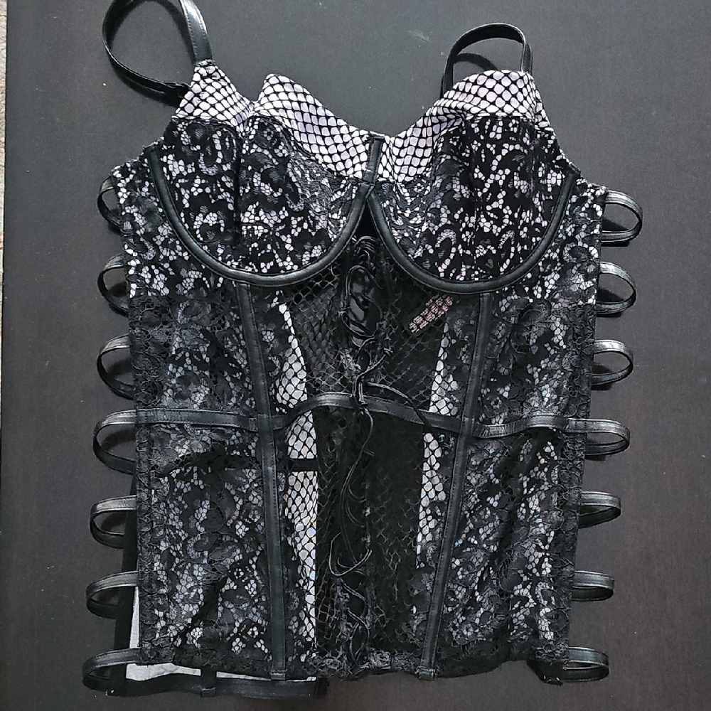 Elegant SEXY Black Lace VS Corset